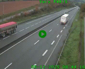 Caméra routière sur l'autoroute A20 à Saint-Hilaire-Bonneval, au sud de Limoges. Vue orientée vers Paris