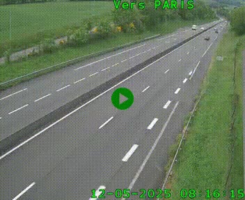 Caméra routière sur l'autoroute A20 à Saint-Hilaire-Bonneval, au sud de Limoges. Vue orientée vers Paris
