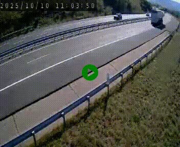 Caméra autoroute A75 à hauteur de la sortie 42 (Rodez, Laissac, Aire de l'Auvergne) située sur la commune d'Auberoques, près de Sévérac-le-Château