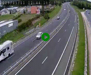 Caméra autoroute A75 à hauteur du col du rocher blanc en direction de Montpellier