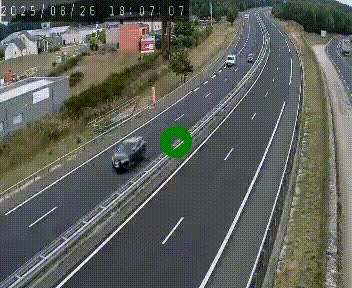 Caméra autoroute A75 à hauteur du col du rocher blanc en direction de Montpellier