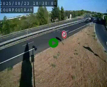Caméra routière France - N109, Courpouiran - La plaine, en direction de Clermont l'Hérault, à la sortie de Montpellier