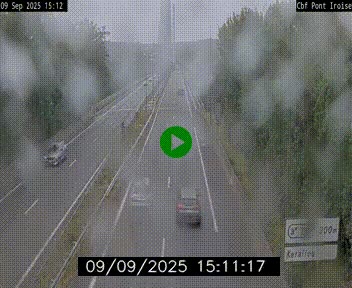 Webcam sur la N165 après le Pont de l'Iroise, à l'entrée de Brest