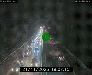 Webcam sur le périphérique de Nantes (N844) entre la Porte de Saint-Luce et la Porte d'Anjou, à l'est de la ville