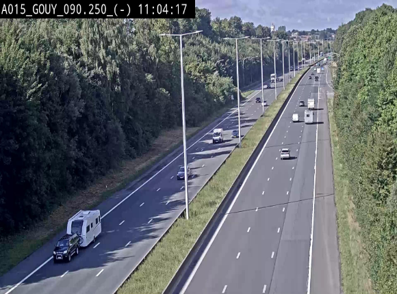 Webcam autoroute Belgique - Gouy-lez-piéton - E42 - BK 90.3