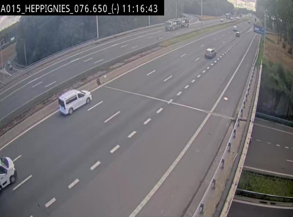Webcam autoroute Belgique - Heppignies - E42 direction Namur - BK 76.4