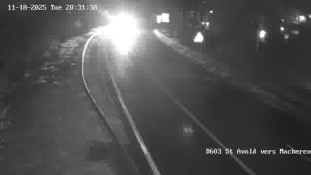 Webcam sur la D603 située à proximité de Saint-Avold. Vue orientée vers Macheren.