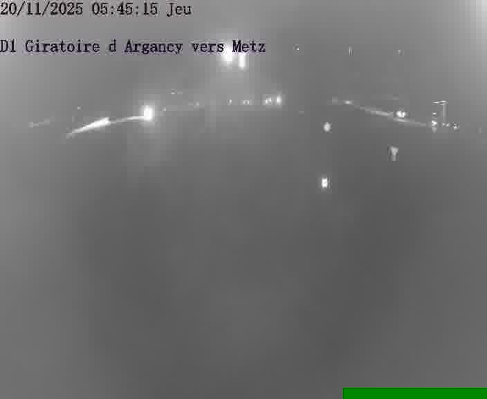 Webcam installée le long de D1 (France) à Argancy, pointée vers Metz, utile pour suivre précisément les conditions de trafic.