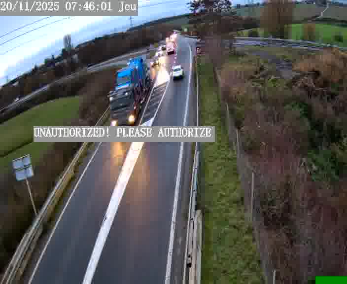 Point de vue trafic déployé sur D181a (France) à Sainte Marie aux Chênes, regardant vers Homecourt, aidant conducteurs et services à anticiper les flux.