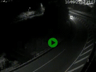 Caméra autoroute à la jonction entre l'A7 et la D301 (Boulevard urbain Sud de Lyon) à Feyzin, au sud de Lyon. Vue orientée vers Mions