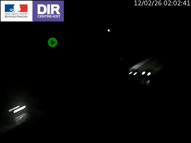 Caméra de circulation routière sur le boulevard périphérique Laurent Bonnevay de Lyon (D383) à hauteur de Bron, avant la jonction avec l'A43. Vue orientée vers l'échangeur