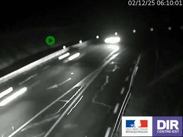 Webcam sur le col Pin Bouchain, vue orientée vers Roanne, en provenance de Lyon sur la nationale 7 (N7)