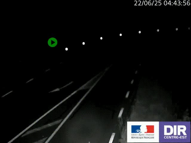 Webcam sur le col Pin Bouchain, vue orientée vers Roanne, en provenance de Lyon sur la nationale 7 (N7)