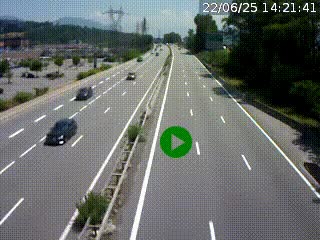 Caméra routière à hauteur des centres commerciaux et de la sortie 14 en direction d'Albertville