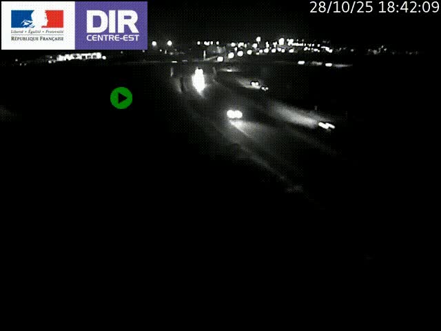 Webcam sur le contournement de Valence, sur la Nationale 7, caméra orientée vers Lyon