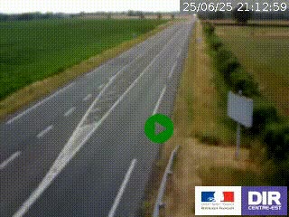 Webcam routière sur la RN7 à hauteur de Toulon-sur-Allier, entre Moulins et Vichy