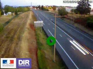 Webcam à Mably, à proximité de Roanne en direction de Moulins sur la N7