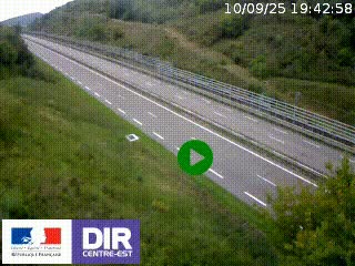 Webcam au niveau du col de Bois Clair à hauteur de Cluny sur la N79. Vue orientée vers Mâcon