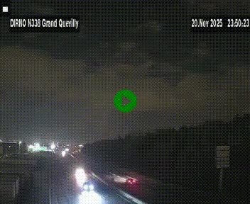 Webcam routière sur N338 à hauteur de Grand-Quevilly en périphérie de Rouen. Vue orientée vers Rouen