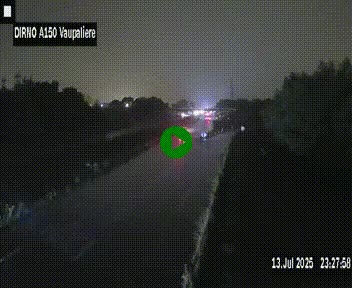 Webcam autoroute A150 à hauteur de La Vaupalière en périphérie de Rouen. Vue orientée vers Rouen