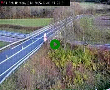 Webcam à hauteur du Leclerc Normanville sur la N154. Vue orientée vers Rouen