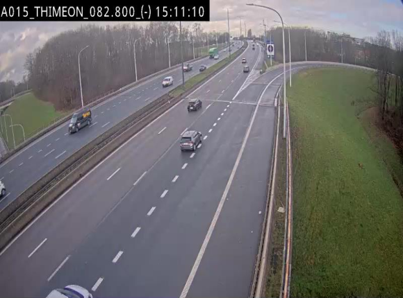 Caméra trafic Belgique - Thiméon - E42, jonction avec A54 (E420) direction La Louvière/Charleroi - BK 82.82