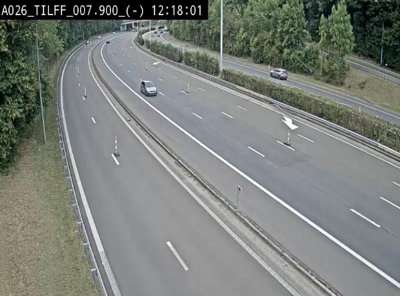 Webcam autoroute A26/E25 à Esneux, en Belgique en direction Luxembourg - BK 7.9