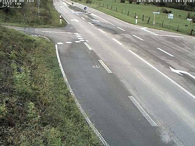 Webcam sur la RD164 à Tilleux. Vue orientée vers Neufchâteau