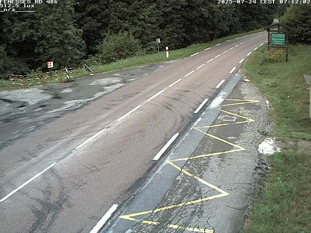 Webcam en haut du col des Fenesses, aussi appelé col du Ménil sur la D486 à 593 mètres d'altitude dans les Vosges