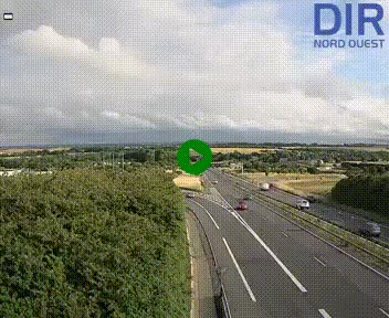 Webcam au début de l'A84 sur le périphérique Ouest de Caen (N814) à hauteur de la sortie 9, Porte de Bretagne