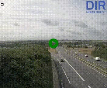Webcam au début de l'A84 sur le périphérique Ouest de Caen (N814) à hauteur de la sortie 9, Porte de Bretagne