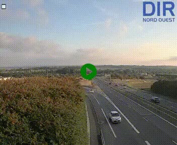 Webcam au début de l'A84 sur le périphérique Ouest de Caen (N814) à hauteur de la sortie 9, Porte de Bretagne