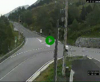 Webcam au carrefour de la croisade, à la jonction entre la N22 et la N320, avant le poste de douane franco-andorrane. Webcam à 1790 mètres d'altitude