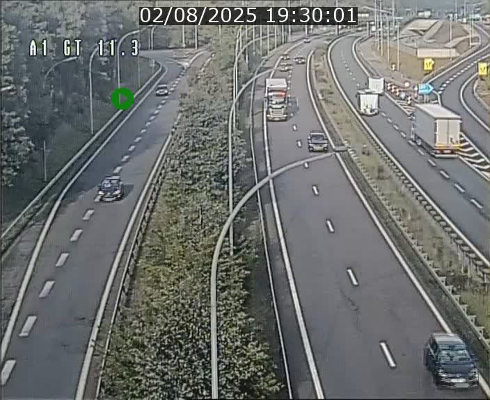 Traffic live webcam Luxembourg Senningerberg - A1 direction Allemagne - BK 11.3
