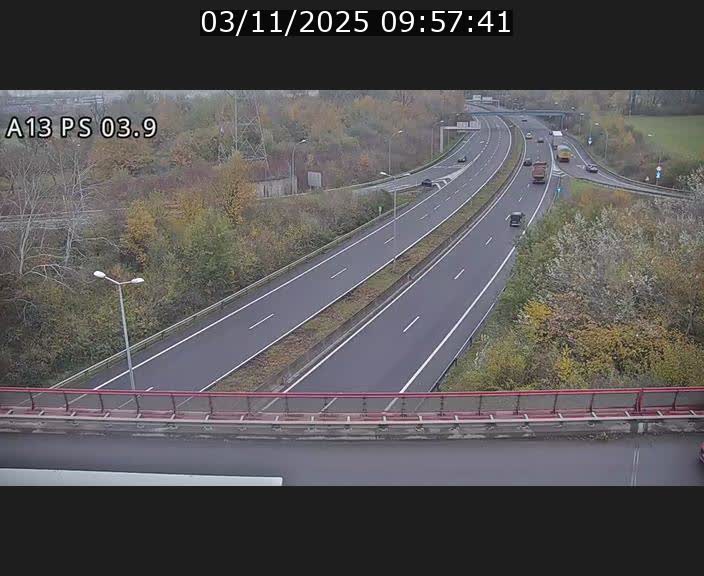 Traffic live webcam Luxembourg Ehlerange - A13 direction Esch-sur-Alzette - BK 6.8