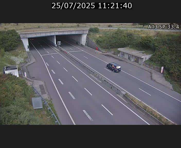 Webcam trafic sur A13 à hauteur d'Altwies en direction de Mondorf-les-bains et en provenance de l'Allemagne