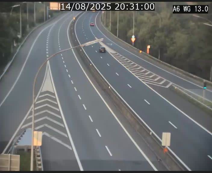 Traffic live webcam Luxembourg Mamer - A6 - BK 13 - direction Luxembourg/France/Allemagne