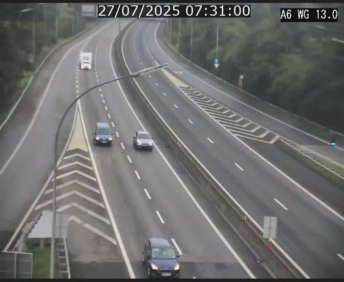 Traffic live webcam Luxembourg Mamer - A6 - BK 13 - direction Luxembourg/France/Allemagne