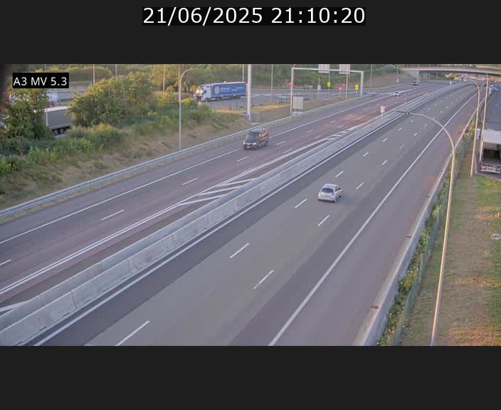 Webcam à l'Aire de Berchem au Luxembourg sur l'A3. Vue orientée vers la France
