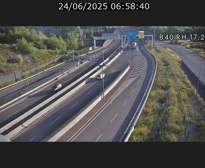 Webcam sur le contournement d'Esch Belval à hauteur de la sortie Université de Luxembourg. Vue orientée vers Luxembourg