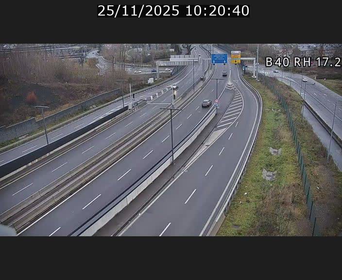 Webcam sur le contournement d'Esch Belval à hauteur de la sortie Université de Luxembourg. Vue orientée vers Luxembourg