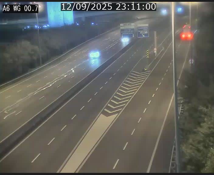 Traffic live webcam Luxembourg Croix de Cessange - A6 - BK 0.7 - direction A3 France