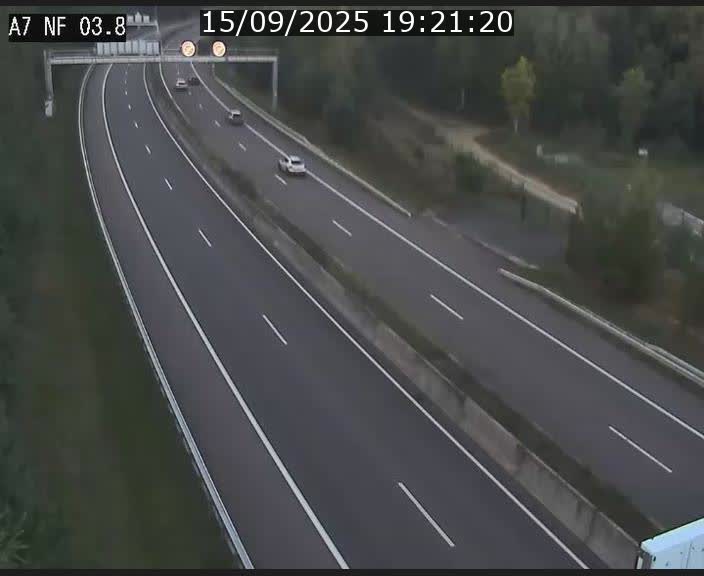Webcam autoroute A7 au Luxembourg à la sortie du Tunnel Stafelter vers le Nord