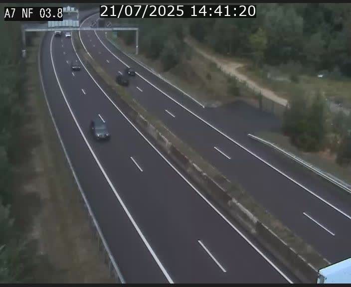 Webcam autoroute A7 au Luxembourg à la sortie du Tunnel Stafelter vers le Nord