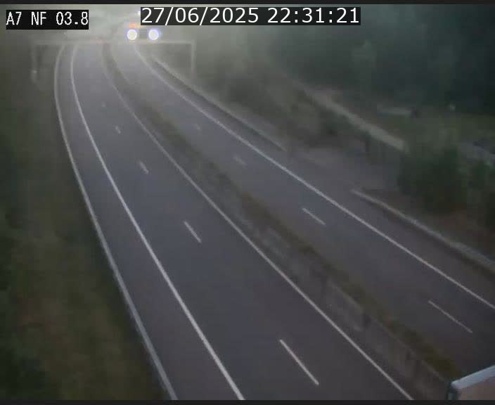 Webcam autoroute A7 au Luxembourg à la sortie du Tunnel Stafelter vers le Nord