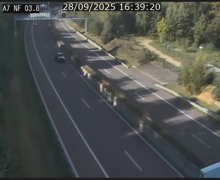 Webcam autoroute A7 au Luxembourg à la sortie du Tunnel Stafelter vers le Nord