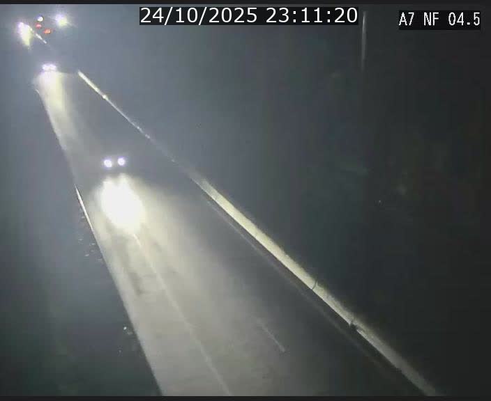 Caméra autoroute Luxembourg A7 - Passage à gibier Rëngelbour - direction Tunnel Grouft