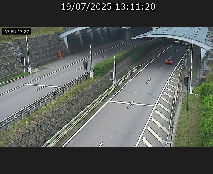 Caméra trafic Luxembourg - A7, Tunnel Gousselerbierg, entrée nord, direction Lorentzweiler