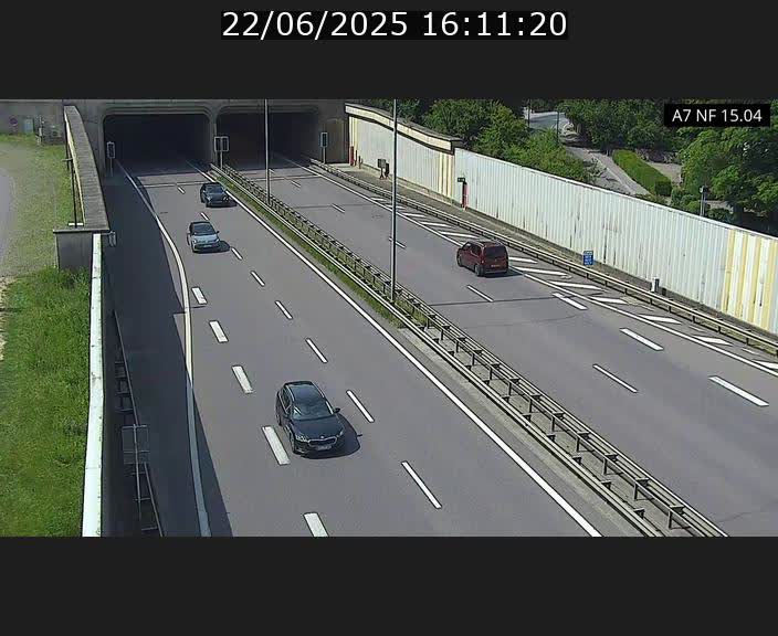 Caméra trafic Luxembourg - A7, Tunnel Mersch, entrée sud, direction Ettelbruck