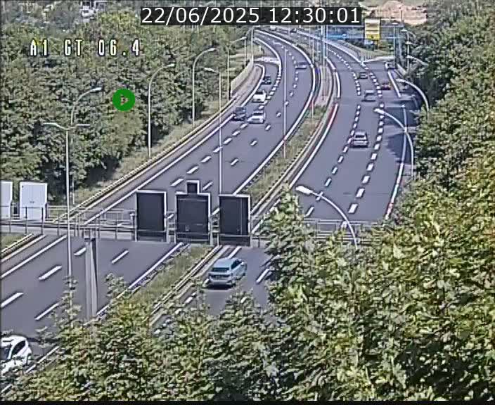 Traffic live webcam Luxembourg Hamm - A1 direction Sandweiler - BK 6.4